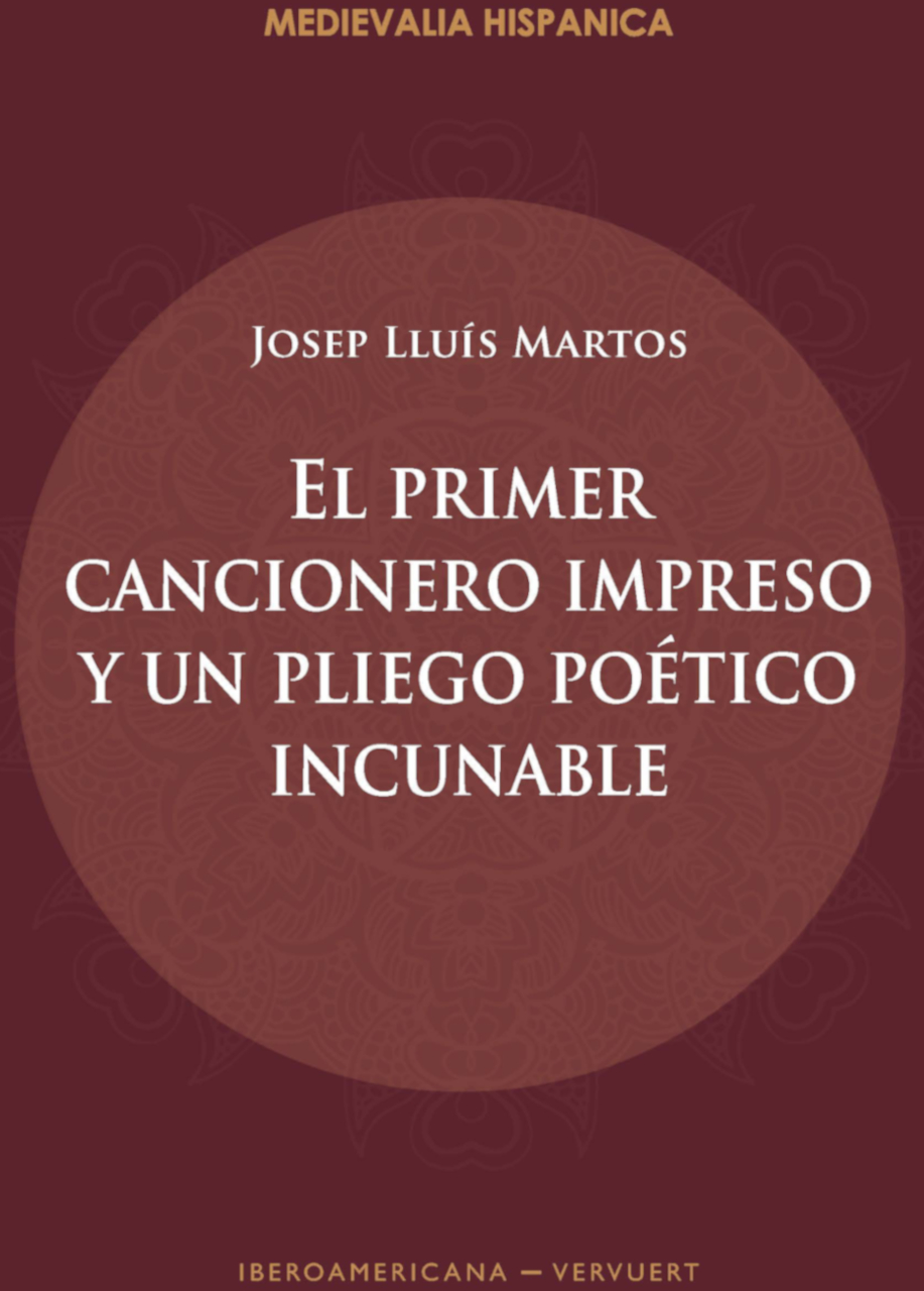 El primer cancionero impreso de un pliego poético incunable